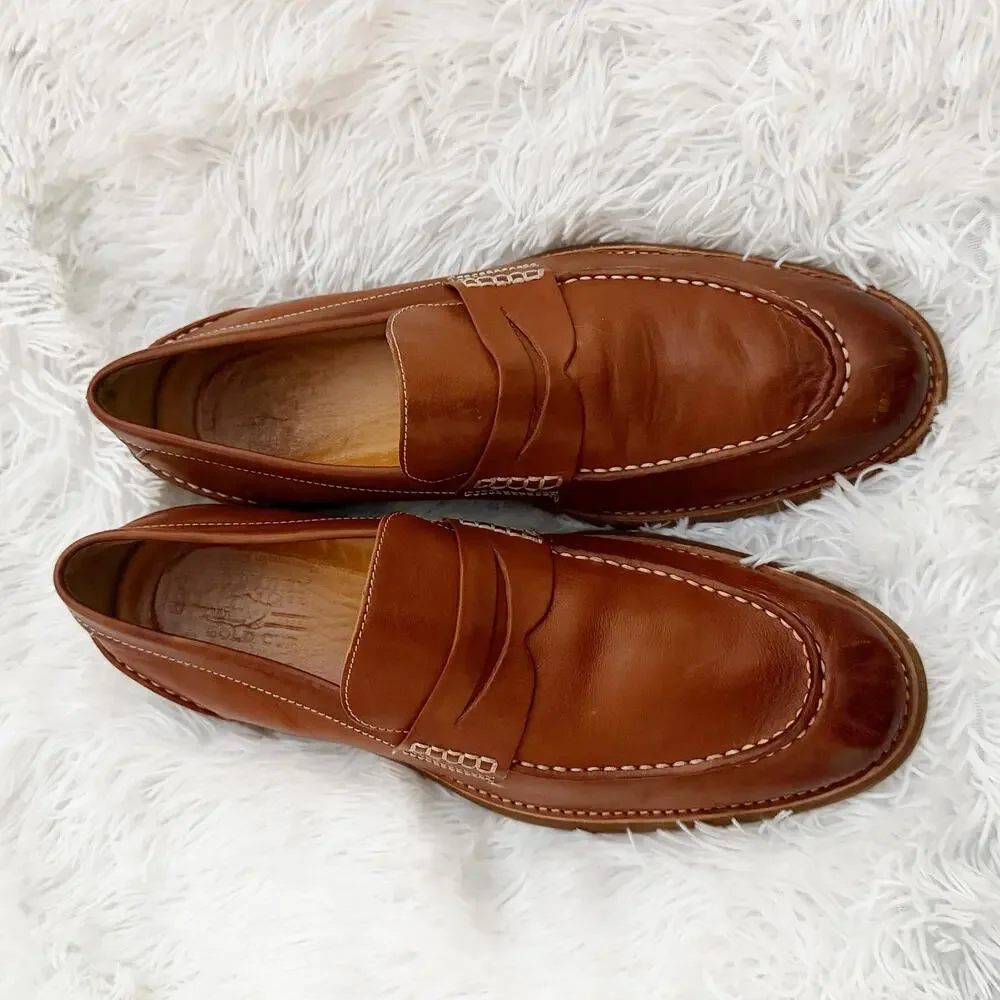 SPERRY | Top-Sider Gold Cup Men's‎ Leather Penny Loafers Brown Tan | Size 13